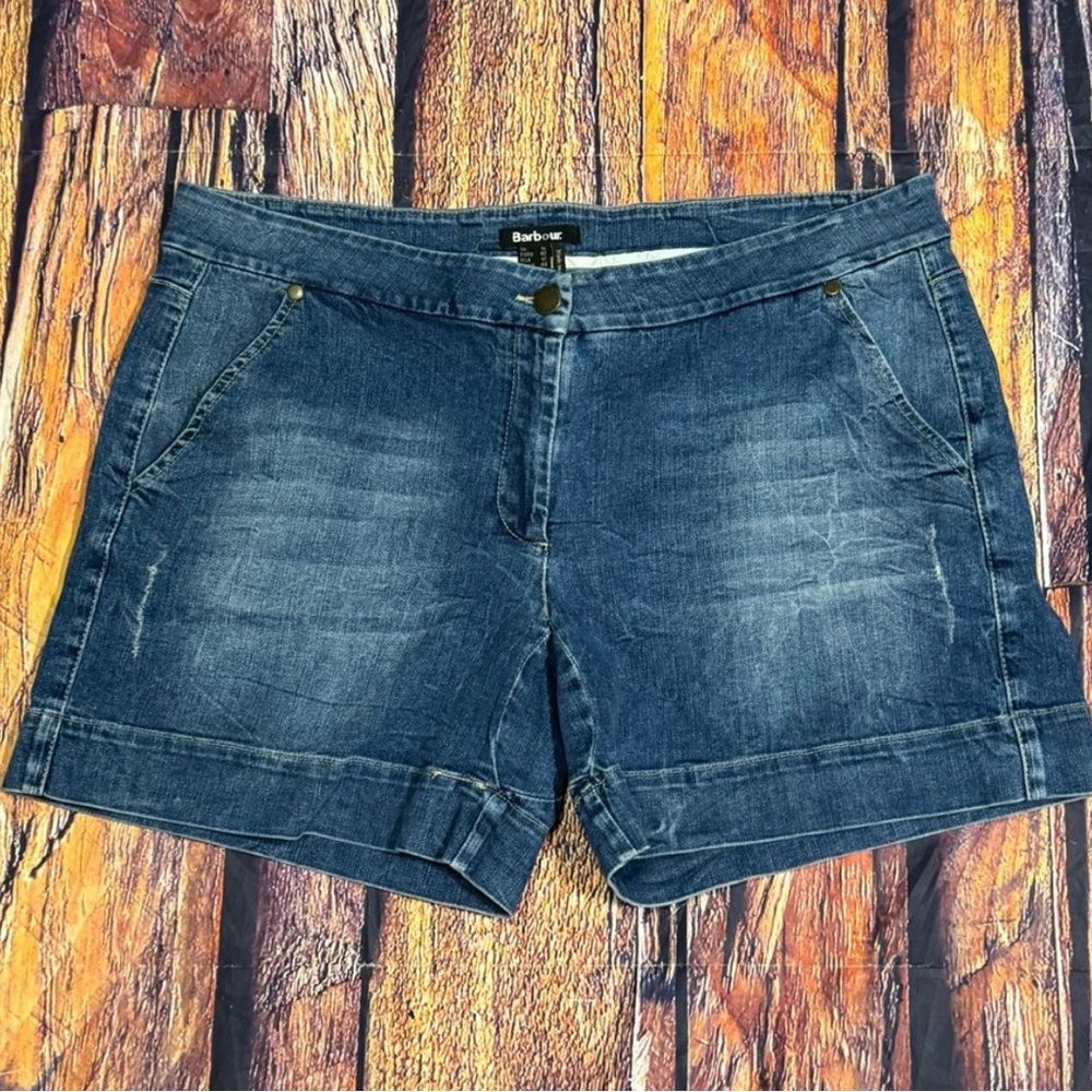Barbour Wenning Denim Short Ms in Dark Wash 12